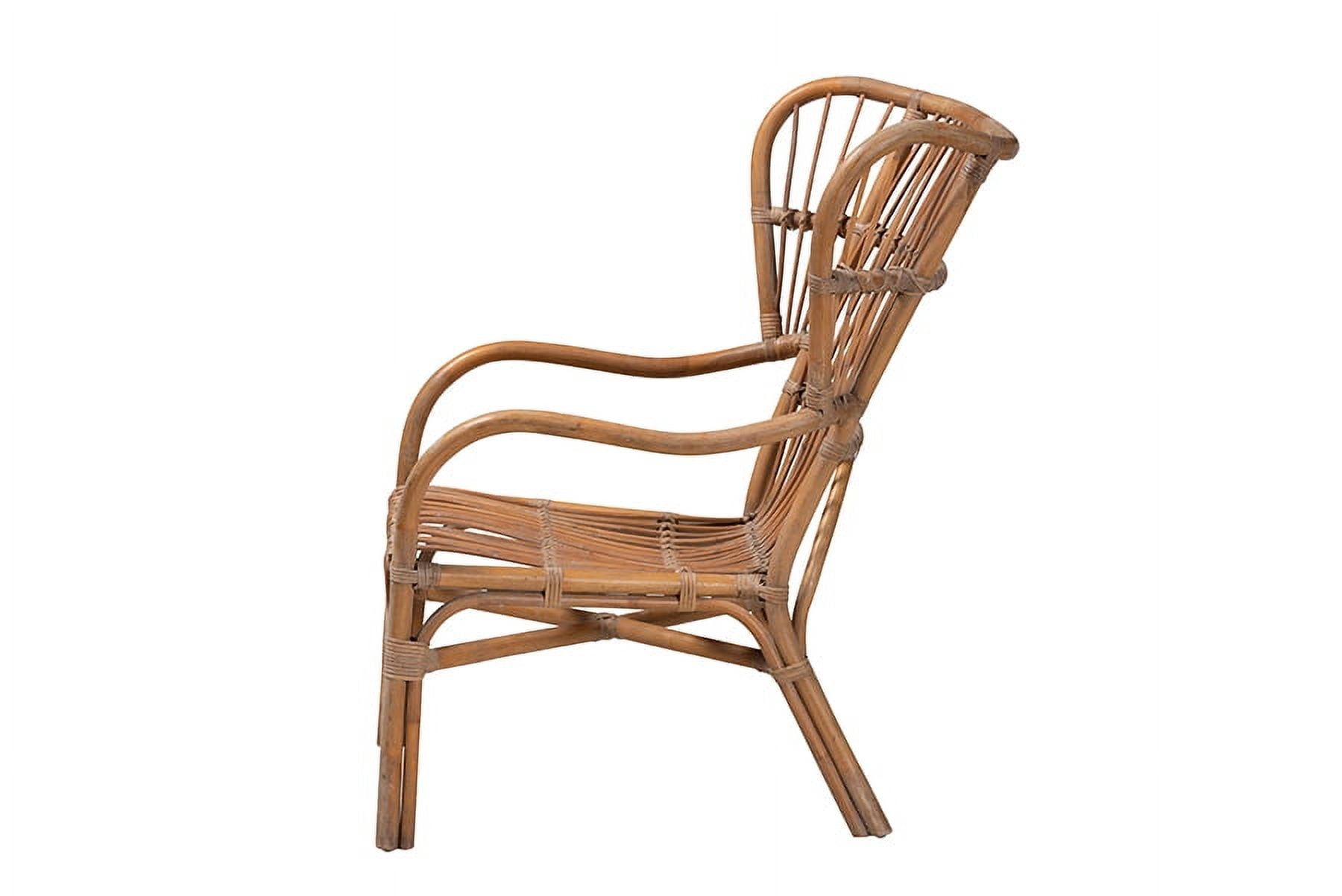 bali & pari Lamaria Rattan BOHO Accent Chair, Natural Brown