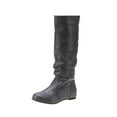 thumbnail image 1 of Woobling Ladies Casual Flat Boot Walking Stretchy Non Slip Slouchy Mid Calf Boots Gray 7, 1 of 5