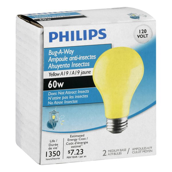 I will be strong silent Autonomous Philips Lighting Co 2 Pack 60w Yel Bug Bulb 415810 - Walmart.com