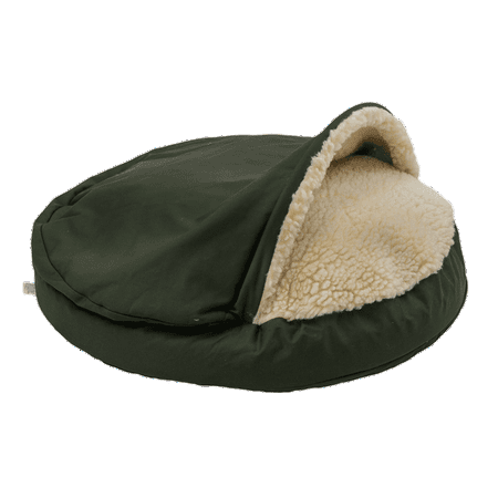 UPC: 0729053875082 | Snoozer Orthopedic Cozy Cave Dog Bed  Small  Olive  Hooded Orthopedic Dog Bed