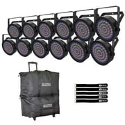 Chauvet DJ SlimPAR 64 RGBA ILS Compact Quad-Color LED Par Wash Light 12-Pack with Bags Package