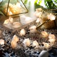 thumbnail image 4 of Guirnalda de luces decorativas de hadas con piedra de amatista y fluorita, 10 pies, 30 LED, decoración de cristal de ensueño, alimentado por batería Xemadio HMJM318-3, 4 of 6