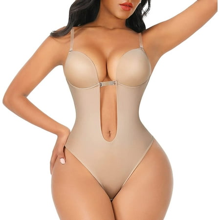 

COMFREE Invishaper - Plunge Backless Bodysuit for Women Deep V Bra Backless Bra Bodysuit for Party Club