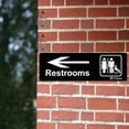 thumbnail image 7 of 4 Pieces Acrylic Plastic Restrooms Sign Restroom Directional Sign Men Women Wheelchair Restroom Sign with Arrow for Office Restaurants Hotels Supermarket Supplies, 9 by 3 Inch (Left and Right Arrow), 7 of 7