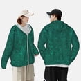 thumbnail image 4 of Gaeub Teal Marble Men's and Women's UPF 50+ Long-Sleeved Sun Protection Clothing, Fishing Shirt Long Sleeve Zip-X-Large, 4 of 7