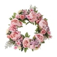 thumbnail image 1 of Corona floral de peonías de 40 cm para decoración navideña de puertas, paredes y ventanas Peonía E, 1 of 6