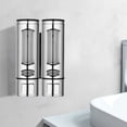 thumbnail image 2 of MYG Distributeur de Savon avec Double Têtes Distributeur de Gel Douche Shampooing Mural, 2 of 4