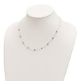 thumbnail image 4 of 925 Sterling Silver Cable Fancy Necklace Chain 9-Station Blue CZ 18 inch 5 mm, 4 of 4