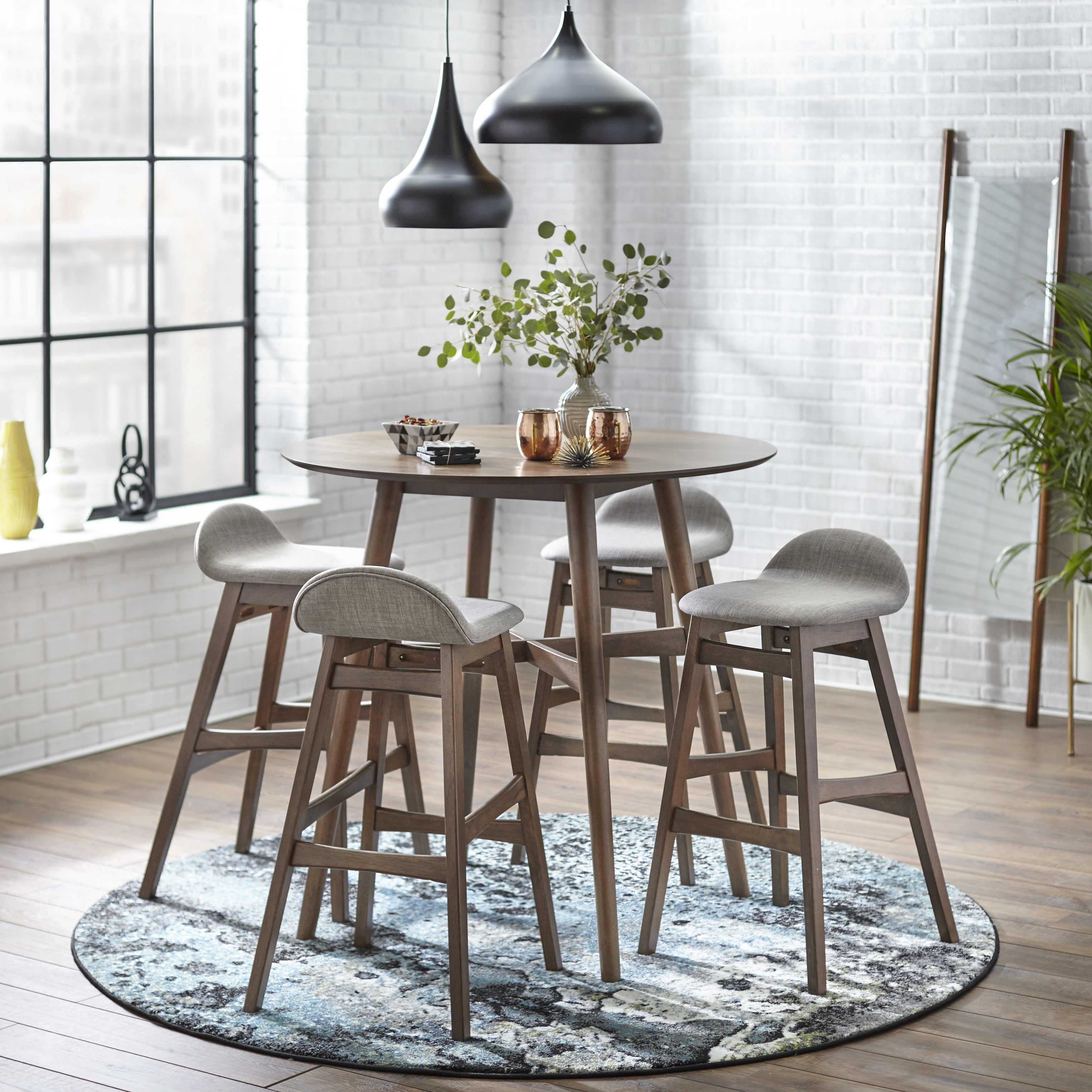 Bellamy Studios Remmie Mid-Century 30-inch Barstool, Set of 2, Grey