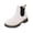 White, variant on EKVAHL Ankle Boots for Women Chelsea Suede Double Elastic Fashion Round Toe Shoes Faux Fleece Lining Lug Sole Dating Chunky Low Heel Boots