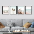 thumbnail image 2 of PixonSign Framed Wall Art, Collage Print Gallery Set 1980s Retro Miami Prints, Set of 4 Ocean Beach Landscape Wall Decor Prints, Nature Wilderness Wall Décor for Bedroom, Office - 8"x10" Black, 2 of 5