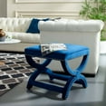thumbnail image 2 of Modway Expound Upholstered Nailhead Trim Performance Velvet Ottoman in Navy, 2 of 6