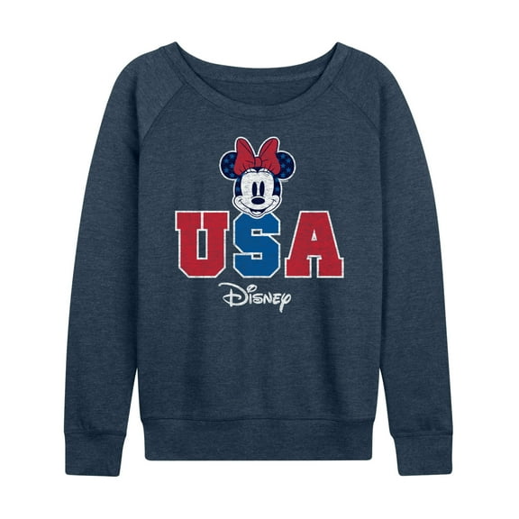 Disney - Americana - Minnie Usa - Women's Lightweight French Terry Long Sleeve Shirt