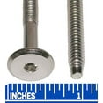 thumbnail image 3 of 1/4" - 20 TPI x 60mm (2-3/8") Hex Drive Button 17mm Diameter Head Furniture Bolts Nickel Plated Chrome Like Finish (13 Pieces), 3 of 4