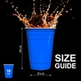 thumbnail image 6 of PAMI Blue Party Cups Disposable Plastic Cups Party Supplies in Resealable Bag, 16 oz 30-Pack, 6 of 7