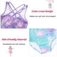 thumbnail image 5 of Aideaone Gymnastics Leotards for Girls Shiny outfits with Shorts Hair Scrunchie 5-10Y, 5 of 6