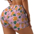 thumbnail image 2 of Xecao Fruit Print Workout Shorts for Women Soft Smooth Gym Yoga Scrunch Active Tennis Workout Running Shorts, 2 of 9