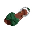 thumbnail image 3 of Crunowin Women's Casual Sandals, Round Toe Open Toe Solid Color Bow Indoor Outdoor Big Size Comfortable Shoes Green 6.5, 3 of 10
