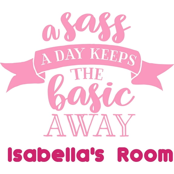 Sassy Quotes Life Inspirational Motivational Quotes Personalized Wall Decal Custom Vinyl Wall Art - Personalized Name - Girls Boys Kids Daycare Decor Wall Stickers Decorations Size (20x20 inch)