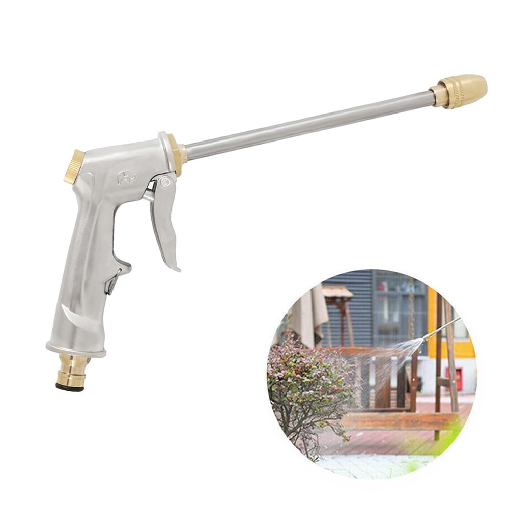 High Pressure Water Spray Gun Metal Brass Nozzle Car Wash  Garden Hose Pipe Lawn 