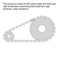 thumbnail image 5 of Uxcell 21 Teeth Flat Chain Sprocket Type A 1/2" Pitch, 12mm Bore Carbon Steel, Blank, 5 of 5