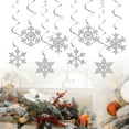 thumbnail image 4 of Selrti 8 Pcs Christmas Snowflake Hanging Swirl Decorations Winter Party Glitter Snowflake Ceiling Streamers for Christmas Birthday Baby Shower New Year Wedding Decor, 4 of 7