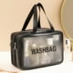 thumbnail image 4 of Bolso claro del maquillaje del bolso del maquillaje de la prenda impermeable del PVC Bolso claro grande de la organización del artículo de tocador del viaje, 4 of 5