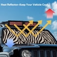 thumbnail image 5 of POLERO Zebra Print Car Windshield Sun Shade for Car Front Window Block UV Rays Animal Foldable Sun Visor Protector Sunshade to Keep Your Vehicle Cool 52.95”x 16.14”, 5 of 7