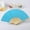 Blue, variant on Kayannuo Back to School Pattern Folding Dance Wedding Party Lace Silk Folding Hand Held Solid Color Fan