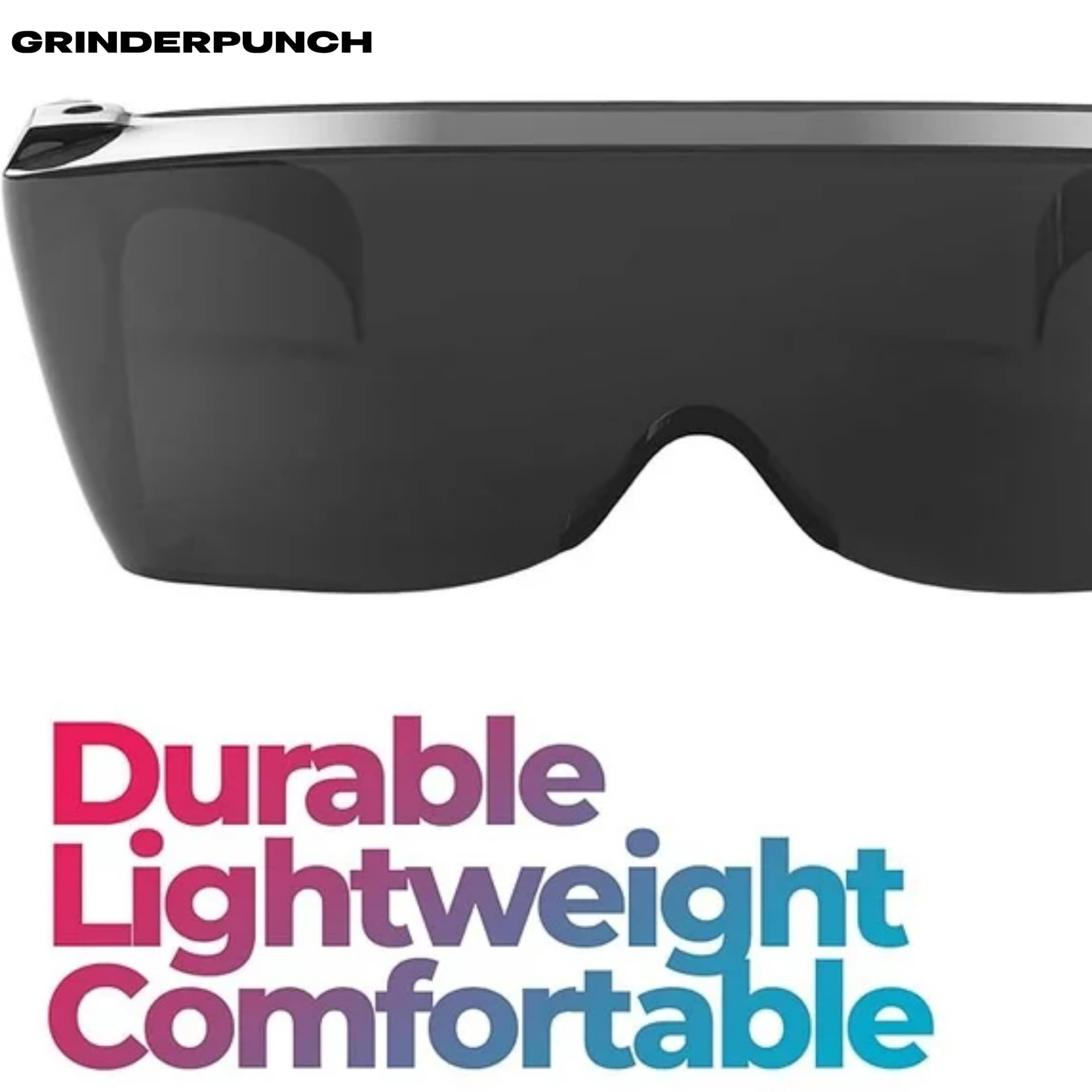 GRINDERPUNCH Cover-Ups Black Fit Over Sunglasses - Wrap Around Sunglasses - People Who Wear Prescription Glasses in the Sun