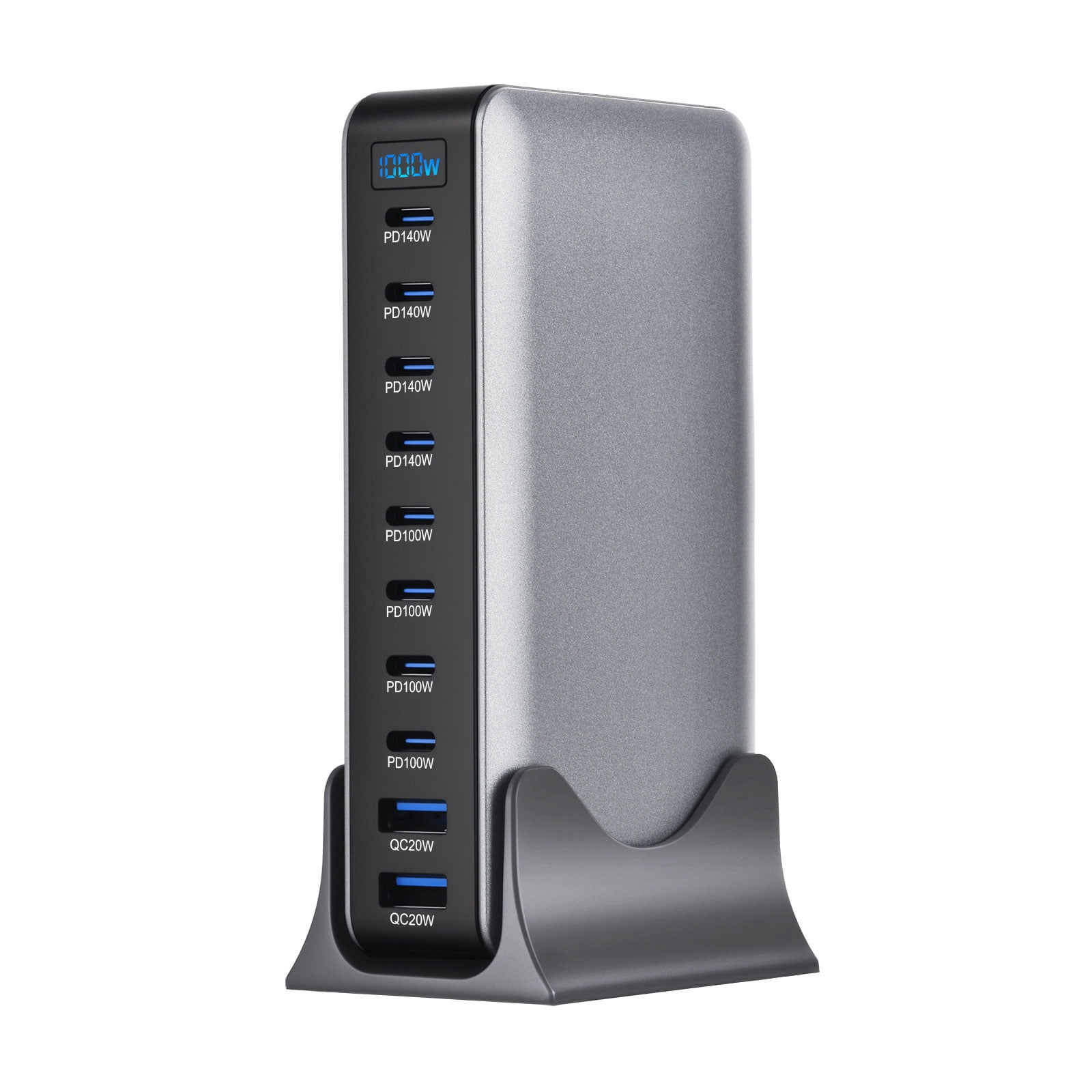 Highly speed 1000W Charging 10Port Compactly Charging Hubs Wide Device Compatibility Durability ABS Build Long Last