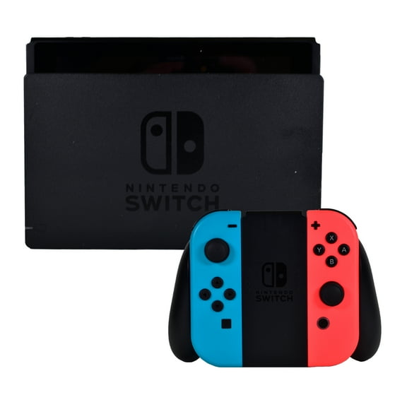 Restored Nintendo Switch 32GB Console Neon Red & Neon Blue Joy-Con HADSKABAA (Refurbished)
