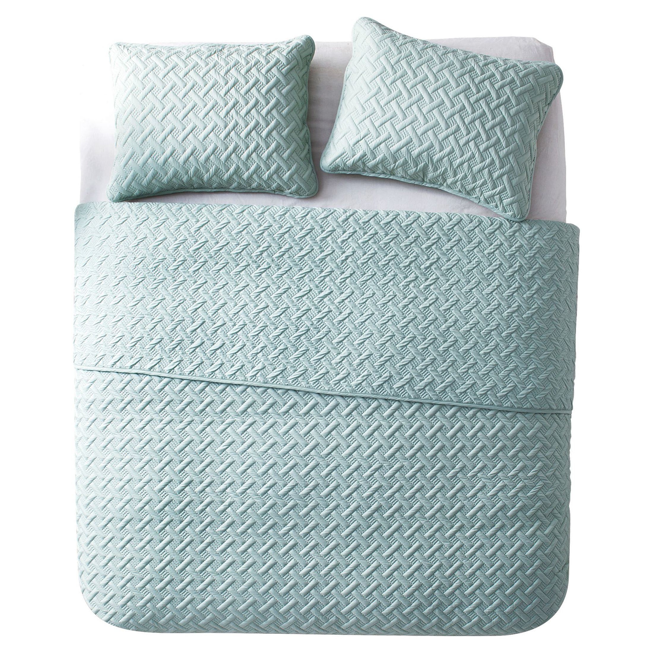 VCNY Home Nina 2-Piece Blue Geometric Quilt Set, Twin, Adult, Unisex