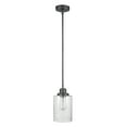 thumbnail image 4 of Annecy 1-Light Graphite Pendant with Seeded Glass Shade, Bulb Included, 4 of 7