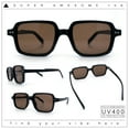 thumbnail image 2 of Retro Vintage Vibe Mid Temple Horn Rim Hipster Fashion Sunglasses Black - Brown, 2 of 8