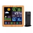 thumbnail image 1 of Full Weather Clock Weather Station Indoor Outdoor Color Display Weather Atomic Clock, 1 of 15