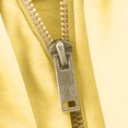 thumbnail image 3 of STICHOU Womens Puffed Jackets Oversized Casual Batwing Sleeve Lapel Collar Streetwear Jackets Trendy Zip Front Pleated Shirts Yellow XS, 3 of 5