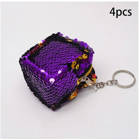 GASTROPOD Coin Purse,Chic Two-Tone Style for Trendsetters Small Wallet,Sparkling Sequin Decoration Change Purse