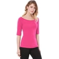 thumbnail image 4 of Día de San Patricio Camiseta Suave De Media Manga Con Cuello Redondo Entallado Para Mujer Rosa caliente XL, 4 of 6
