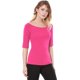 thumbnail image 4 of Día de San Patricio Camiseta Suave De Media Manga Con Cuello Redondo Entallado Para Mujer Rosa caliente XL, 4 of 6