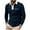 Navy, variant on ZCFZJW Men's Quarter Zip Up Pullover Trendy Slim Fit Lapel Collar V Neck Long Sleeve Sweaters Casual Polo Sweatshirt Fashion Golf Ball Shirt Tops with Pockets Black XL