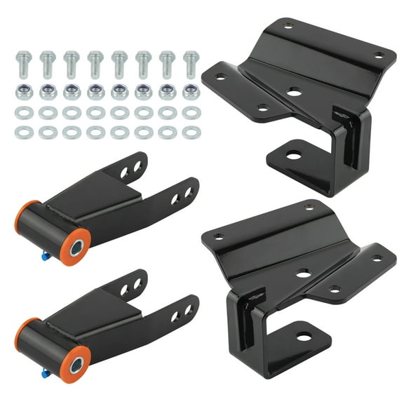 maXpeedingrods 4” Rear Drop Shackle Hanger for Chevy Silverado/GMC Sierra 1500 2WD 1999-2006 Short Bed Only Leaf Spring Hanger Lowering Kit