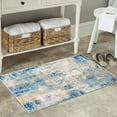 thumbnail image 7 of Moynesa 2'x3' Modern Abstract Area Rug,Blue Washable Small Front Door Rug for Entryway Mat Contemporary Faux Wool Non-Slip Soft Floor Indoor Carpet for Living Room Kitchen Bathroom RV, 7 of 7