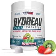 EHP Labs Hydreau Electrolytes Powder No Sugar - Hydration Powder for Endurance & Energy - Electrolyte Powder for Men & Women - Sugar Free Electrolytes - Kiwi Strawberry (40 Serves)
