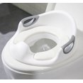 thumbnail image 1 of Asiento de inodoro con asas acolchadas para niños y niñas, con 5 estrellas, superofertas, color blanco, 1 of 5