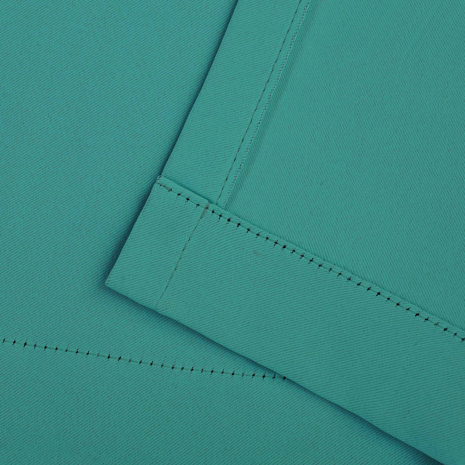 Superior Solid Blackout Curtain Set of 4, 52" x 84", Cerulean Blue