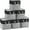 Black/Grey-6 Pack, variant on Cube Storage Baskets, 6 Pack 11x11 inch with Cotton Handles for Closet, Shelves, Clothes, Towel (White/Navy Blue)