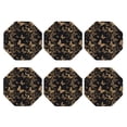 thumbnail image 2 of Pofeuu Modern Golden Butterfly Print Leather Coasters Set of 6, Round Cups Mugs Mat Pad for Home Kitchen Heat Resistant Drink Coasters,Octagon, 2 of 7