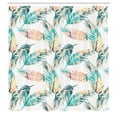 thumbnail image 3 of Ambesonne Leaves Shower Curtain, Double Exposure Tropical, 69"Wx84"L, White and Multicolor, 3 of 5