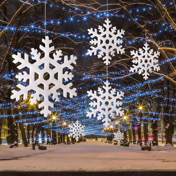 RKSTN christmas deals Christmas Decorations Featured Christmas/Christmas Decorations-Three-dimensional Snowflake Strings Fake Snowflake Dance Props Year Decorations 5pcs